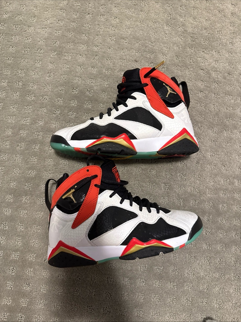 Jordan Kids White Black Red Retro Basketball Shoes
